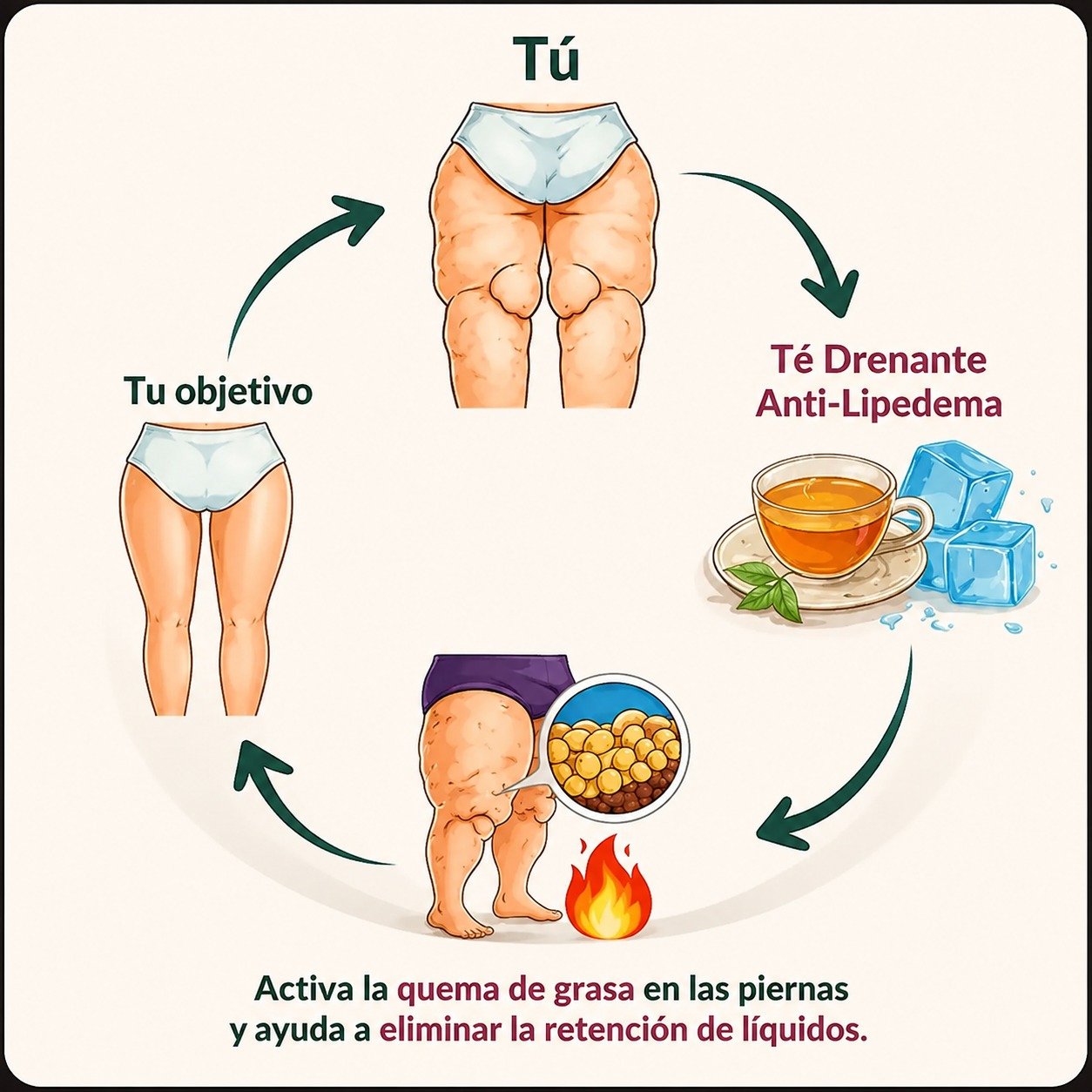 Ciclo del té drenante anti-lipedema